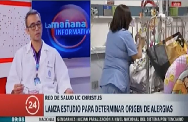 Red Salud UC Christus Lanza estudio para determinar origen de alergias/ Dr. Marcelo Farías, 24Horas.
