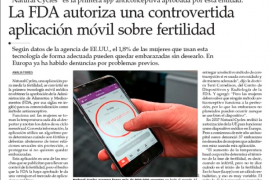 La FDA autoriza una controvertida aplicación móvil sobre fertilidad/ El Mercurio.