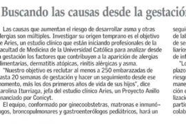 Buscando las causas desde la gestación/ El Mercurio.